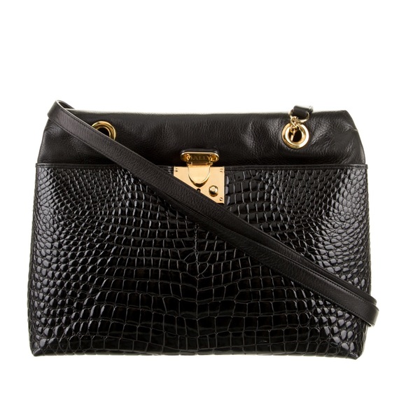 Bally Leather Embossed Shoulder Bag - Picture 3 of 7